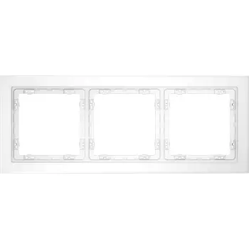 Рамка на 3 поста (белый, матовый, стекло) Voltum S70 VLS110302