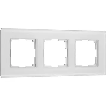 Рамка на 3 поста (белый, стекло soft-touch) Werkel W0033101 (a064566)