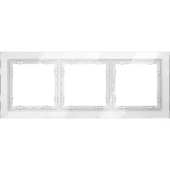 Рамка на 3 поста (белый, стекло) Voltum S70 VLS110301