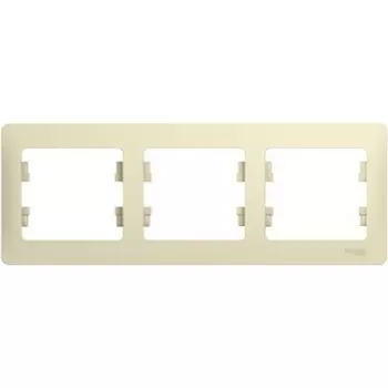 Рамка на 3 поста (бежевый) Systeme Electric GSL000203