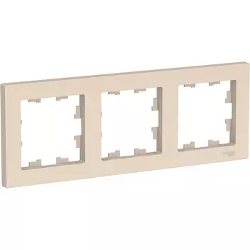 Рамка на 3 поста (бежевый) Systeme Electric AtlasDesign ATN000203