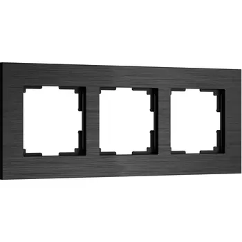 Рамка на 3 поста (черный алюминий) Werkel W0033508 (a066331)