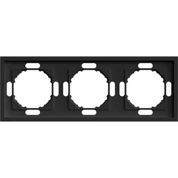 Рамка на 3 поста (черный) Stekker Эмили 49860