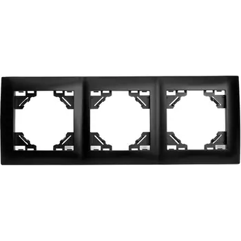 Рамка на 3 поста (черный) Stekker Эрна Элегант 49663