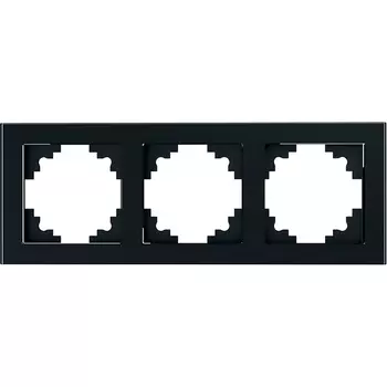 Рамка на 3 поста (черный) Stekker Катрин 39520