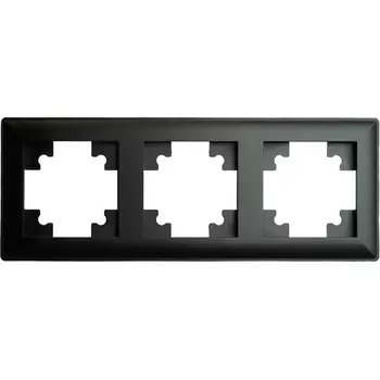 Рамка на 3 поста (черный) Stekker Катрин 39814