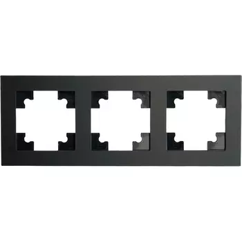 Рамка на 3 поста (черный) Stekker Катрин 49602