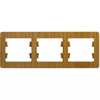 Рамка на 3 поста (дуб) Systeme Electric Glossa GSL000503