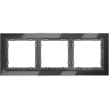 Рамка на 3 поста (графит, стекло) Voltum S70 VLS110307