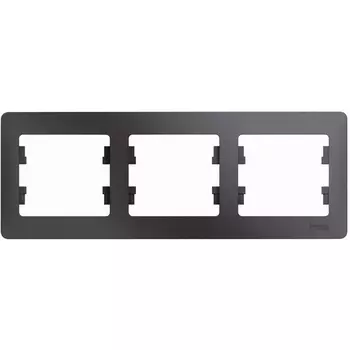 Рамка на 3 поста (графит) Systeme Electric Glossa GSL001303