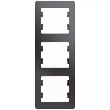 Рамка на 3 поста (графит) Systeme Electric Glossa GSL001307