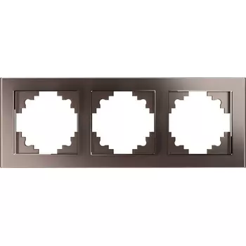 Рамка на 3 поста (коричневый) Stekker Катрин 39537