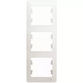 Рамка на 3 поста (перламутровый) Systeme Electric Glossa GSL000607