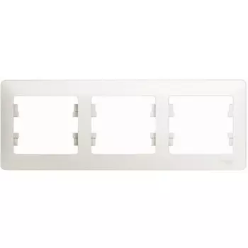 Рамка на 3 поста (перламутровый) Systeme Electric Glossa GSL000603