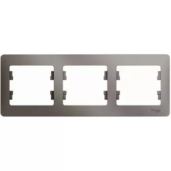 Рамка на 3 поста (платина) Systeme Electric Glossa GSL001203