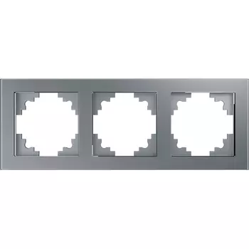 Рамка на 3 поста (серебро) Stekker Катрин 39533