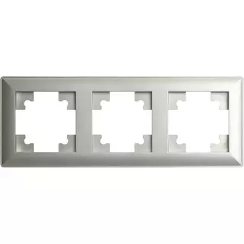 Рамка на 3 поста (серебро) Stekker Катрин 39799