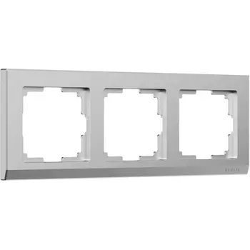 Рамка на 3 поста (серебряный матовый) Werkel W0031865 (a063455)