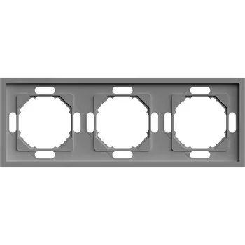 Рамка на 3 поста (серый) Stekker Эмили 49964