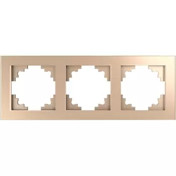 Рамка на 3 поста (шампань) Stekker Катрин 39529