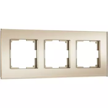 Рамка на 3 поста (шампань, стекло soft-touch) Werkel W0033111 (a064578)