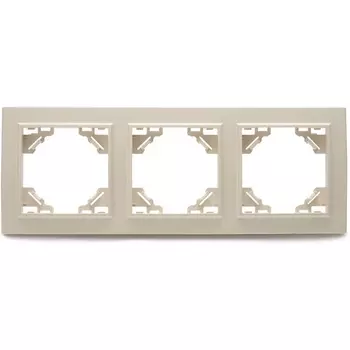 Рамка на 3 поста (слоновая кость) Stekker Эрна 39242