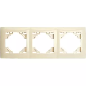 Рамка на 3 поста (слоновая кость) Stekker Эрна Элегант 49668