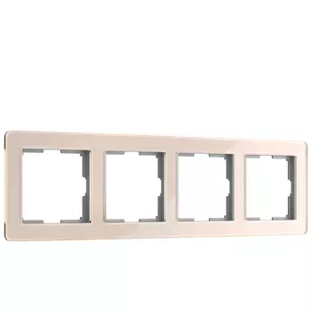 Рамка на 4 поста Acrylic (айвори) Werkel W0042743 (a062134)