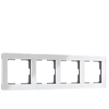 Рамка на 4 поста Acrylic (белый) Werkel W0042701 (a062131)