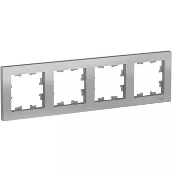 Рамка на 4 поста (алюминий) Systeme Electric AtlasDesign ATN000304