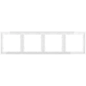 Рамка на 4 поста (белый глянцевый) Voltum S70 VLS100401