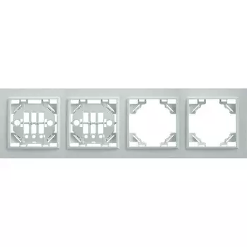 Рамка на 4 поста (белый) Stekker Эрна 39057