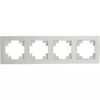 Рамка на 4 поста (белый) Stekker Катрин 49597