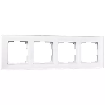 Рамка на 4 поста Favorit (белый,стекло) Werkel W0041101 (a051194)