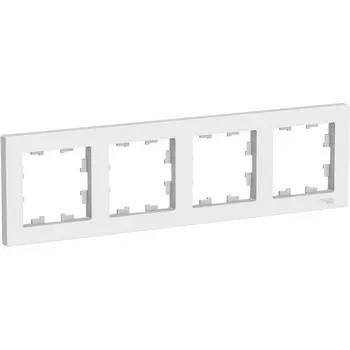 Рамка на 4 поста (белый) Systeme Electric AtlasDesign ATN000104