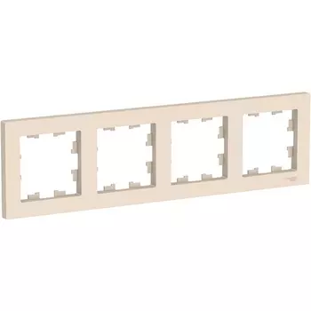 Рамка на 4 поста (бежевый) Systeme Electric AtlasDesign ATN000204