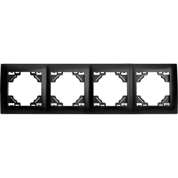 Рамка на 4 поста (черный) Stekker Эрна Элегант 49664