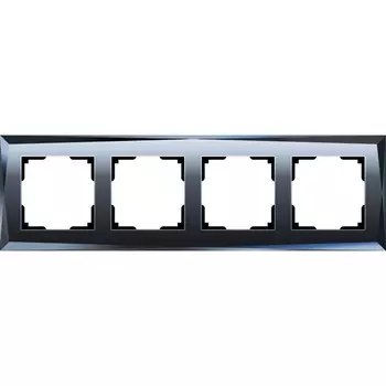 Рамка на 4 поста Diamant (черный) Werkel W0041208 (a051445)