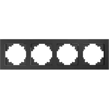 Рамка на 4 поста (графит) Stekker Катрин 39542