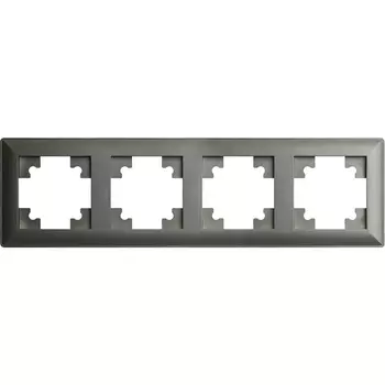 Рамка на 4 поста (графит) Stekker Катрин 39810
