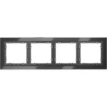 Рамка на 4 поста (графит, стекло) Voltum S70 VLS110407