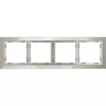 Рамка на 4 поста (кашемир, стекло) Voltum S70 VLS110403