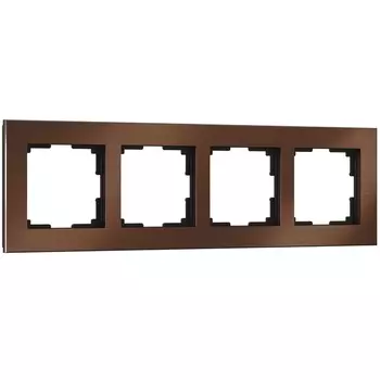 Рамка на 4 поста (коричневый алюминий) (a050951) Werkel Aluminium коричневый алюминий W0041714