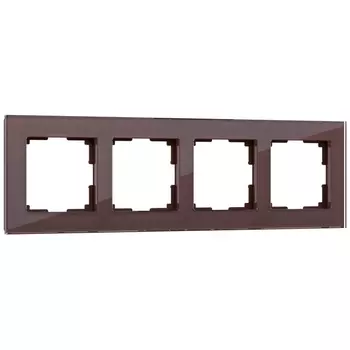 Рамка на 4 поста (мокко,стекло) (a051097) Werkel Favorit Мокко W0041118