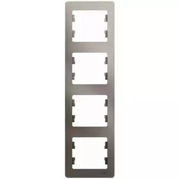 Рамка на 4 поста (платина) Systeme Electric Glossa GSL001208