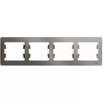 Рамка на 4 поста (платина) Systeme Electric Glossa GSL001204