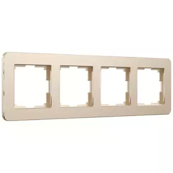 Рамка на 4 поста Platinum (шампань) Werkel W0042611 (a059220)