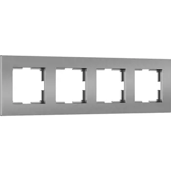 Рамка на 4 поста (серебро софт) Werkel W0042965 (a062817)