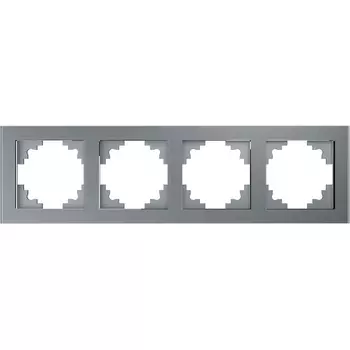 Рамка на 4 поста (серебро) Stekker Катрин 39534