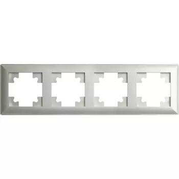 Рамка на 4 поста (серебро) Stekker Катрин 39800